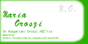 maria oroszi business card